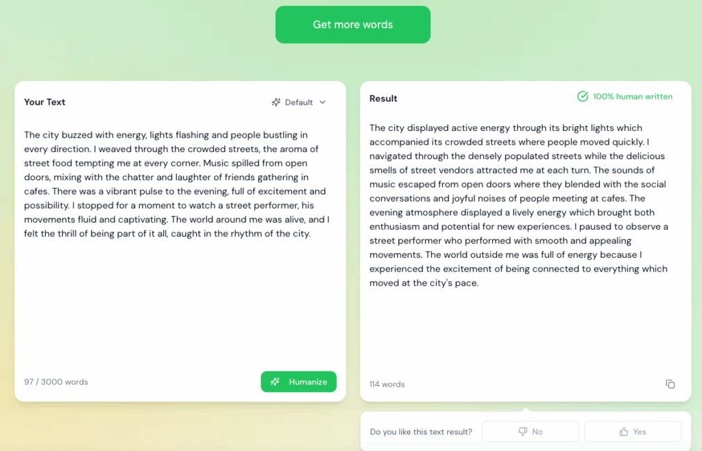 Tool 4: NaturalAI Text Humanizer Free – Smooth Best Free AI Humanizer Solution