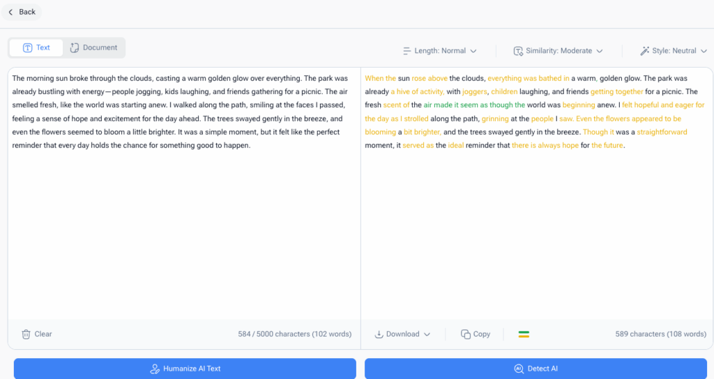 Tool 4: AI Humanizer – Naturalize Your Writing as You Rewrite a Paragraph