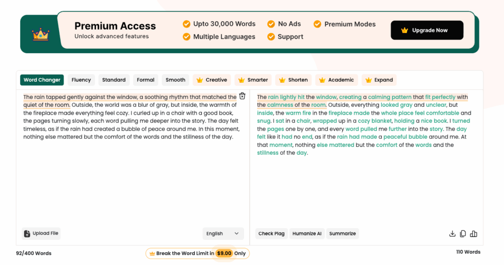 Tool 5: Paraphraser.io – The Best AI Paraphrasing Tool for Budget-Friendly, Unlimited Use