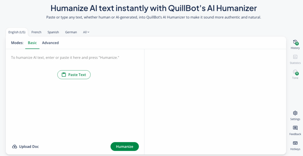 Tool 3: QuillBot Advanced – Style-Flexible AI Rewrite Sentence Tool