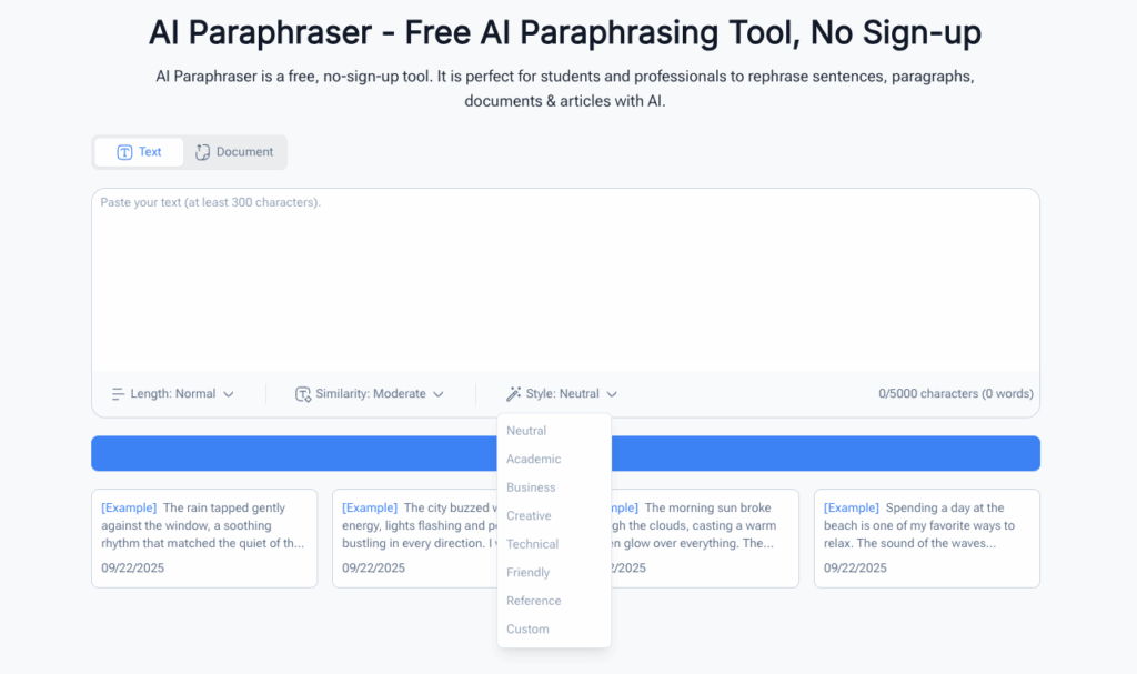AI Humanizer’s AI Paraphraser