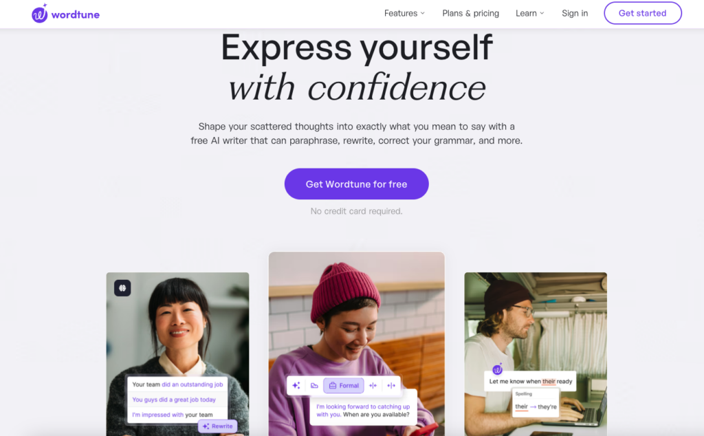 Tool 4: Wordtune Free – Polished Tool to Humanize AI Text Free for Business & Academic Writing