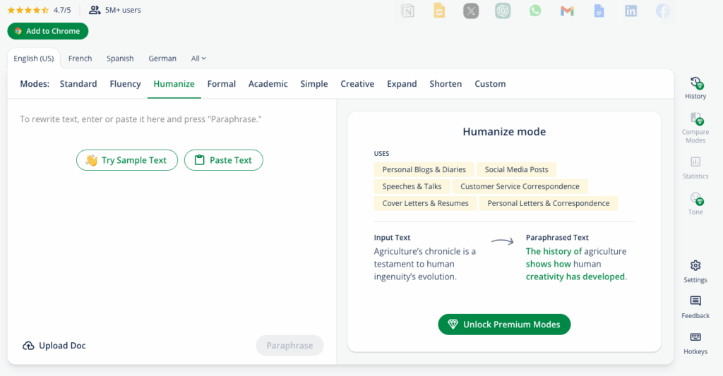 Tool 1: QuillBot – Intuitive AI to Streamline Your Paragraph Rewrite
