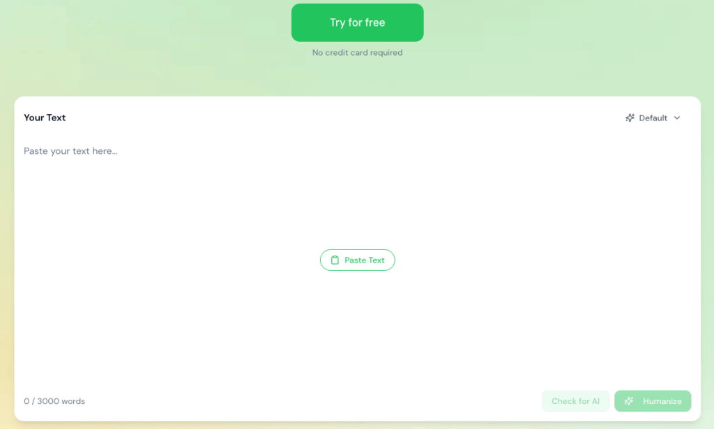 Tool 4: NaturalAI Text Humanizer Free – Smooth Best Free AI Humanizer Solution