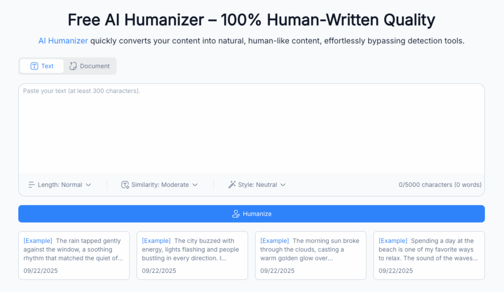 Tool 2: NoteGPT AI Text Humanizer – A Versatile Best Free AI Humanizer Pick