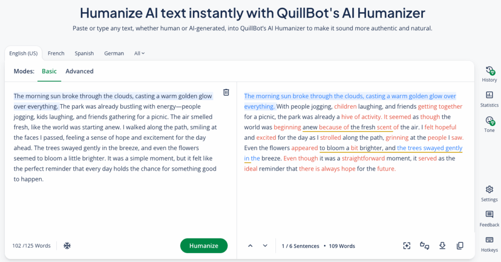 Tool 3: QuillBot Advanced – Style-Flexible AI Rewrite Sentence Tool