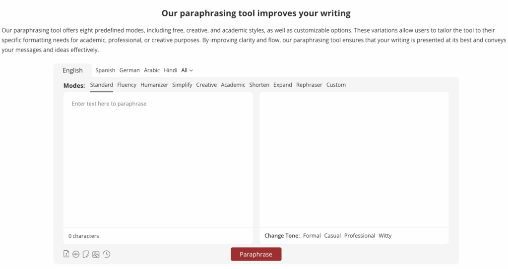Tool 5: Paraphrasing Tool – Boost Efficiency for Fast Paragraph Rewriting