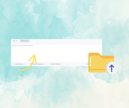 1단계: 콘텐츠 붙여넣기 또는 업로드하기