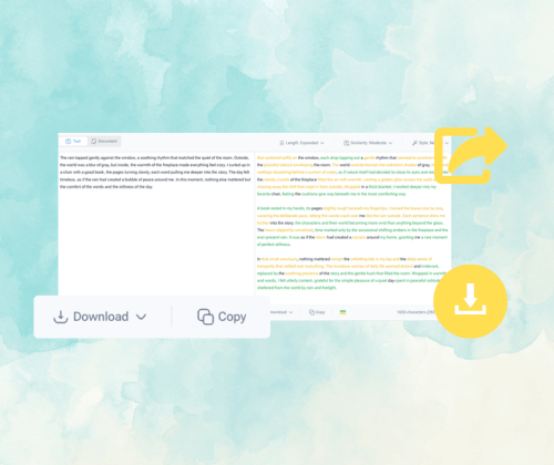 3단계: 확장된 텍스트 복사 또는 다운로드하기