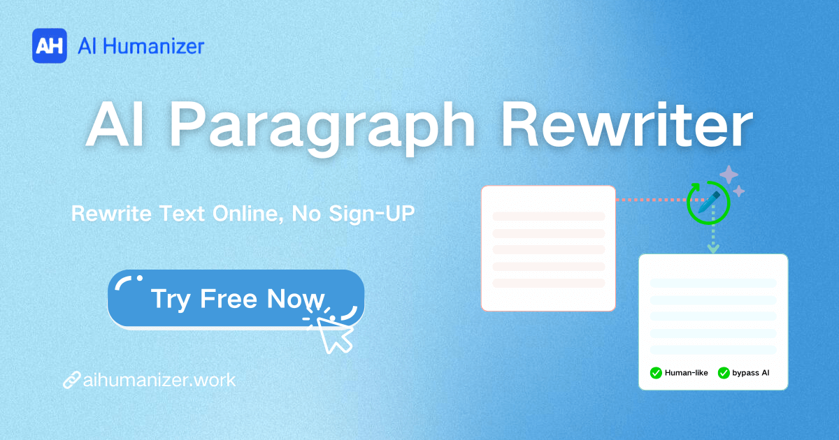 Free AI Paragraph Rewriter - Rewrite Text Online, No Sign-UP